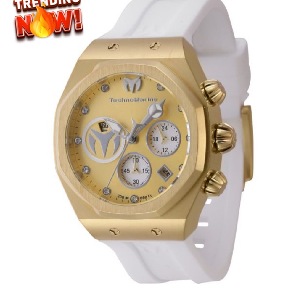 TechnoMarine Reef Sun Unisex Watch - 40mm White Strap Watch